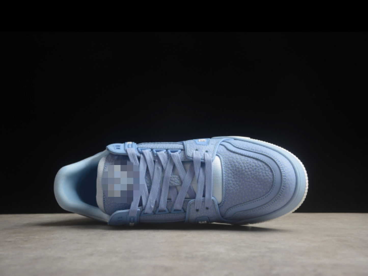 Blue L shoes V